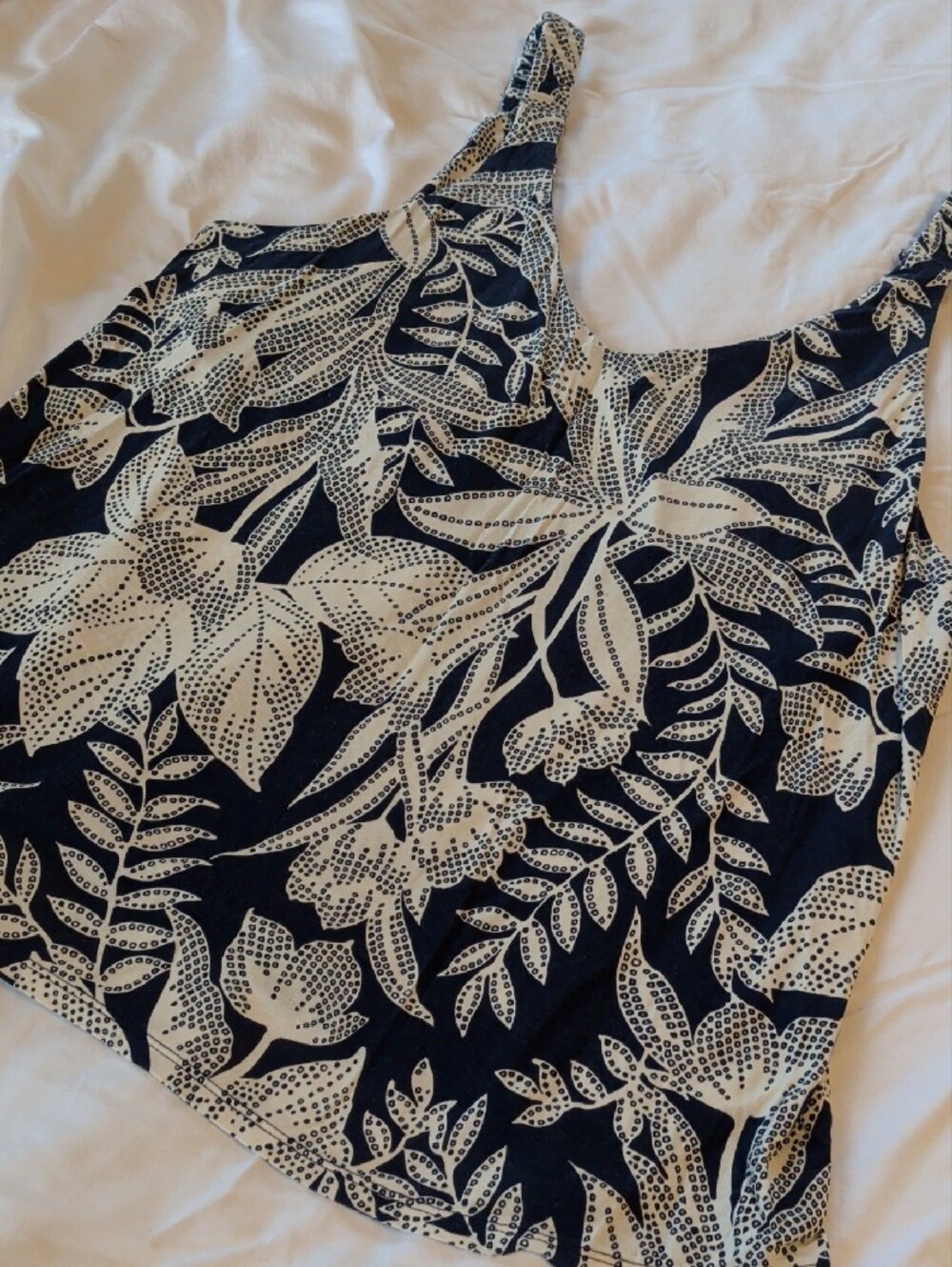 Soma Cool Nights Navy & White Floral Sleepwear Cami / Tank - Size L - Picture 5 of 8